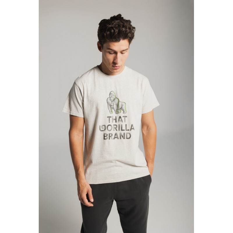 THAT GORILLA BRAND KISORO WATERCOLOUR LOGO T OAT MELANGE