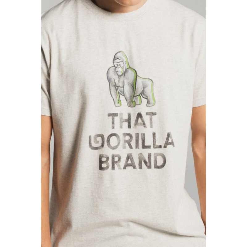 THAT GORILLA BRAND KISORO WATERCOLOUR LOGO T OAT MELANGE