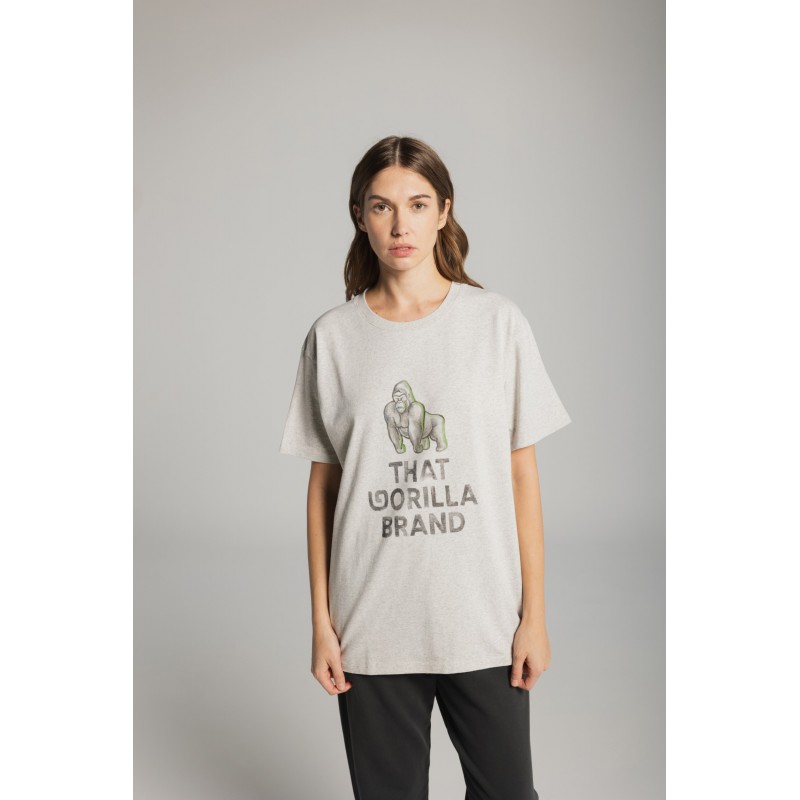 THAT GORILLA BRAND KISORO WATERCOLOUR LOGO T OAT MELANGE