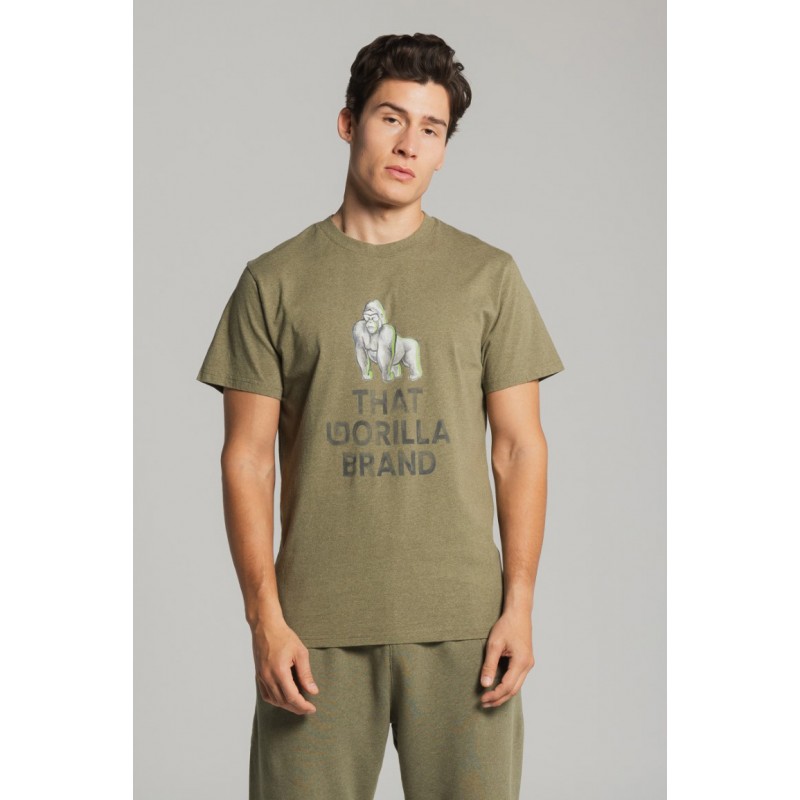 THAT GORILLA BRAND KISORO WATERCOLOUR LOGO T ROCK MELANGE