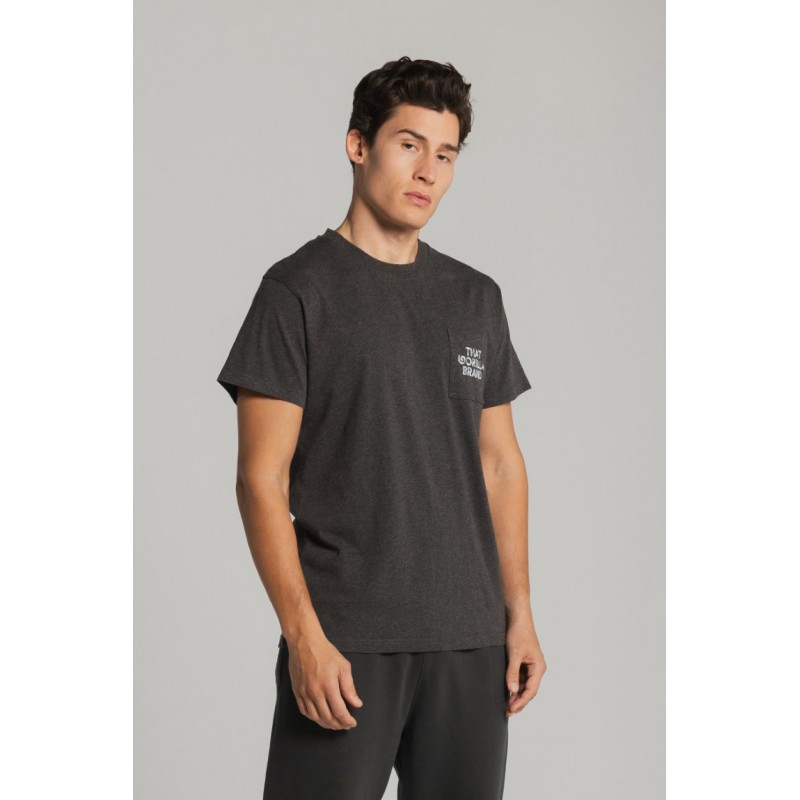 THAT GORILLA BRAND KISORO WATERCOLOUR GORILLA POCKET T CHARCOAL