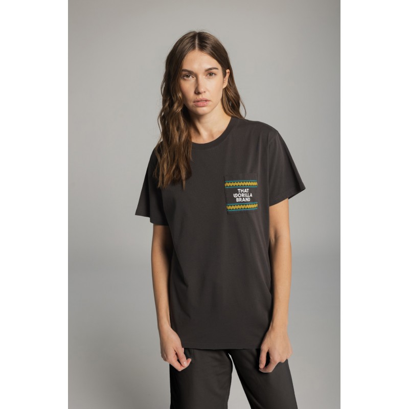 THAT GORILLA BRAND KISORO POCKET T CHARCOAL