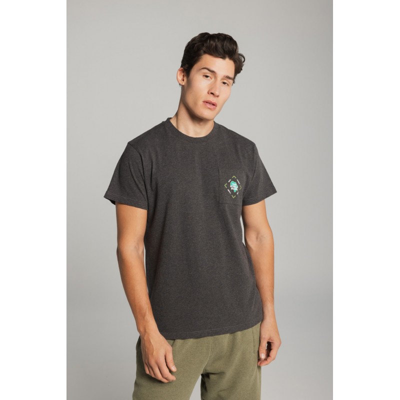 THAT GORILLA BRAND KISORO COMMUNITY POCKET T CHARCOAL MELANGE