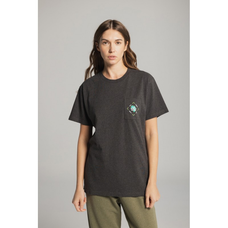 THAT GORILLA BRAND KISORO COMMUNITY POCKET T CHARCOAL MELANGE