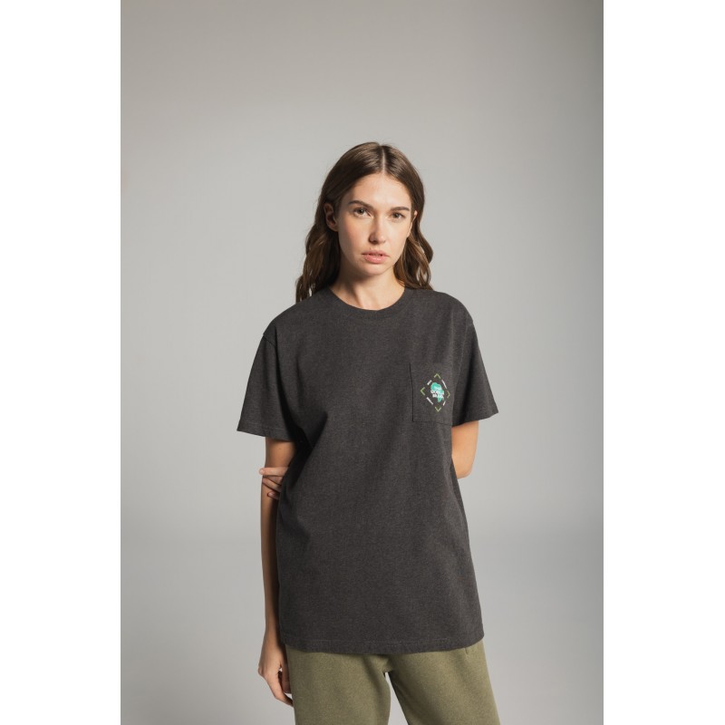THAT GORILLA BRAND KISORO COMMUNITY POCKET T CHARCOAL MELANGE