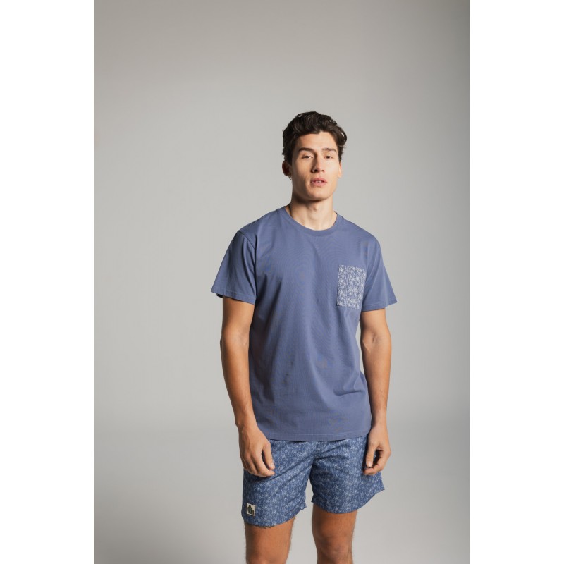 THAT GORILLA BRAND KISORO GORILLA CAMO POCKET T INDIGO