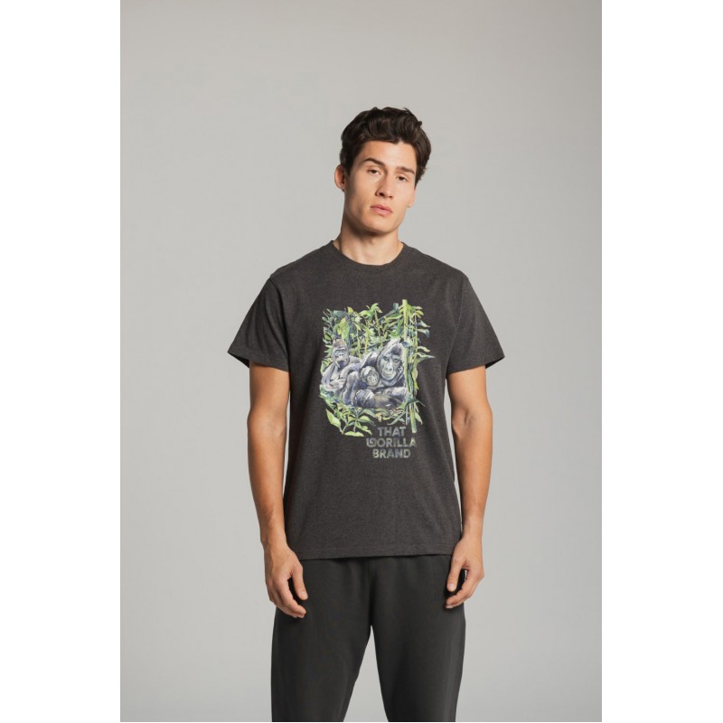 THAT GORILLA BRAND KISORO GORILLA FAMILY T CHARCOAL MELANGE
