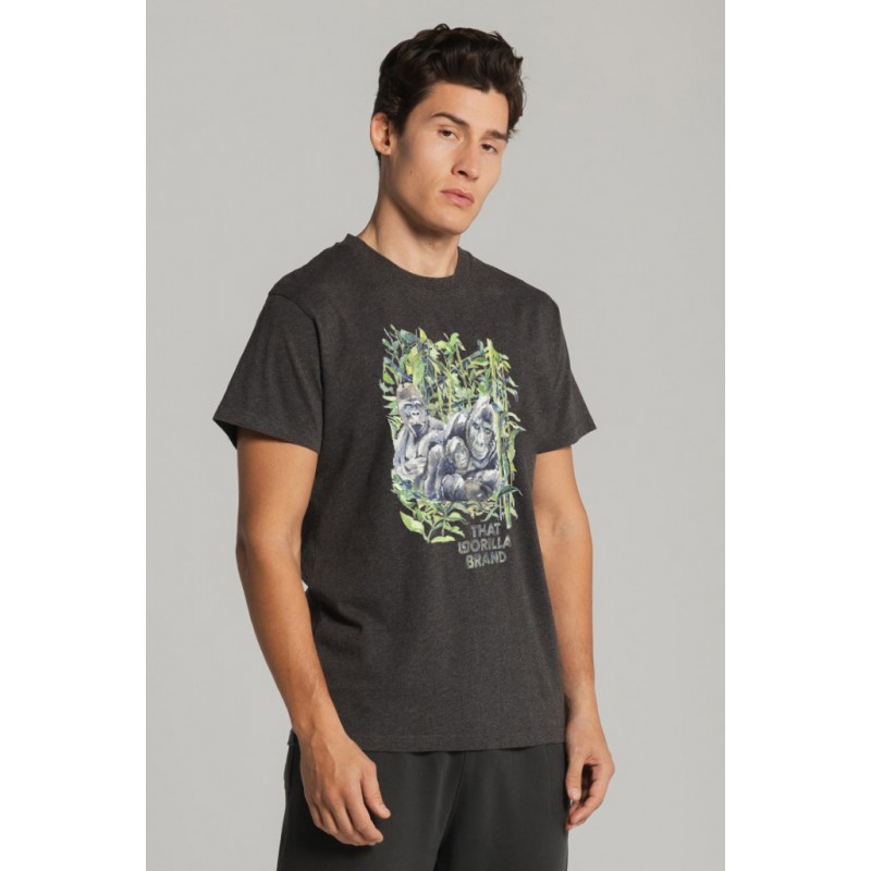 THAT GORILLA BRAND KISORO GORILLA FAMILY T CHARCOAL MELANGE