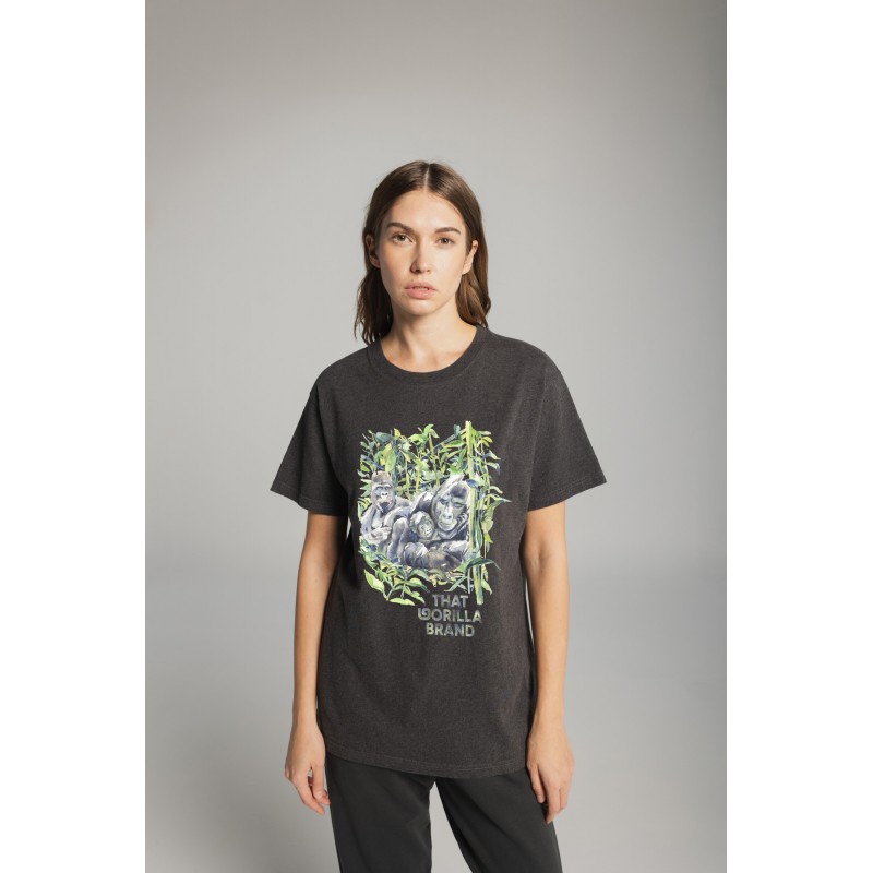 THAT GORILLA BRAND KISORO GORILLA FAMILY T CHARCOAL MELANGE