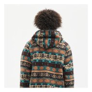 HYDROPONIC Fleece Hoodie DALTON Brown Turquoise