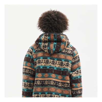 HYDROPONIC Fleece Hoodie DALTON Brown Turquoise