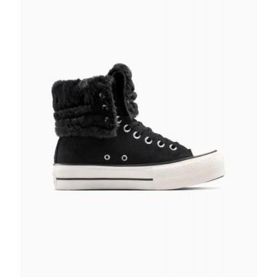 CONVERSE CHUCK TAYLOR ALL STAR FOLD-OVER LIFT PLATFORM XHI FAUX FUR