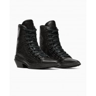 CONVERSE CHUCK 70 DE LUXE POINTED PLATFORM WOVEN LEATHER