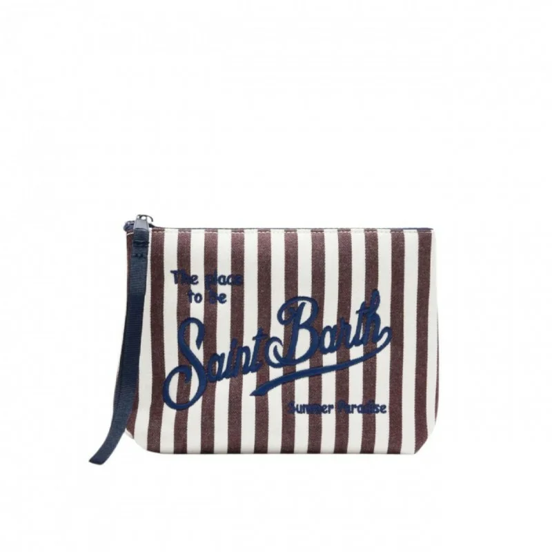 MC2 SAINT BARTH ALINE DENIM-POCHETTE-STRIPES 4510 EMB