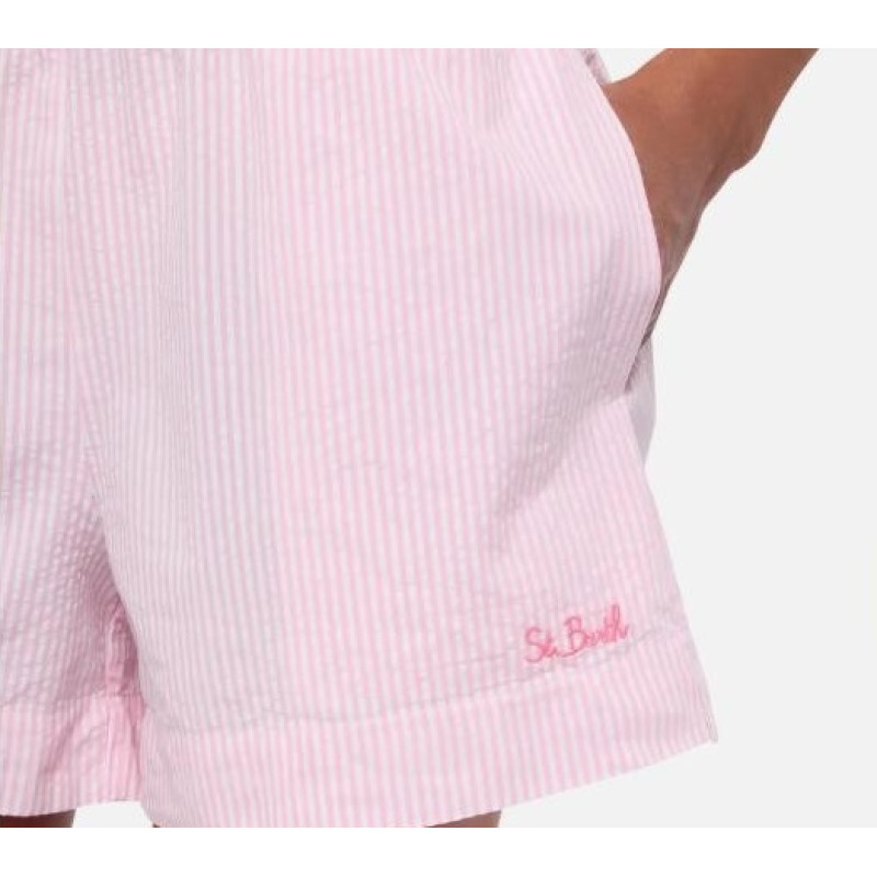 MC2 SAINT BARTH AMANI-WOMAN SHORTS-COTTON STRIPES MICRO V 21 (ex color 01412L-SEERSUCKER STRIPES V 21)