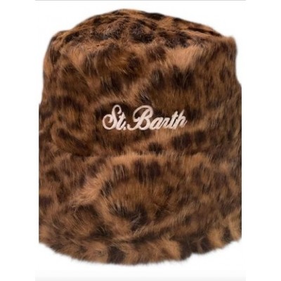 MC2 SAINT BARTH BUCKET HAT FUR-BUCKET HAR FUR-LEOPARD 11 EMB