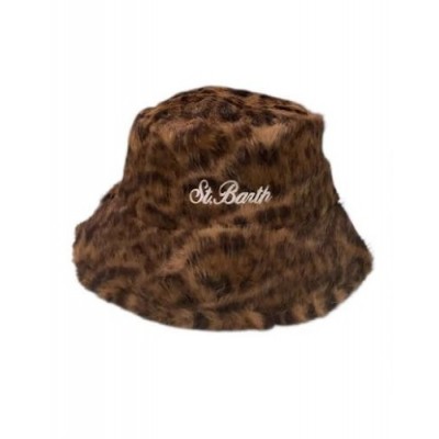 MC2 SAINT BARTH BUCKET HAT FUR-BUCKET HAR FUR-LEOPARD 11 EMB
