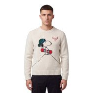 MC2 SAINT BARTH BOMBARDINO LIGHT-CREWNECK SWEATER-SNOOPY SNOW B