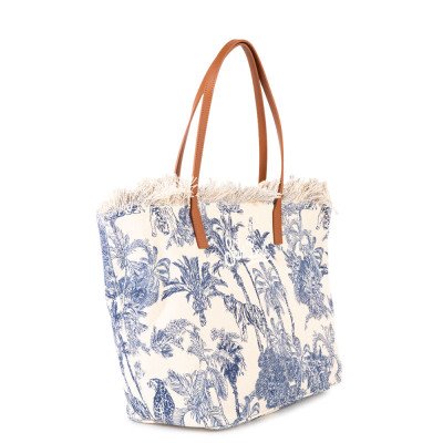 MC2 SAINT BARTH CITY BAG FRINGE-SHOULDER BAG-CANVAS JUNGLE OCEA MC2 SAINT BARTH CITY BAG FRINGE-SHOULDER BAG-CANVAS JUNGLE OCEA