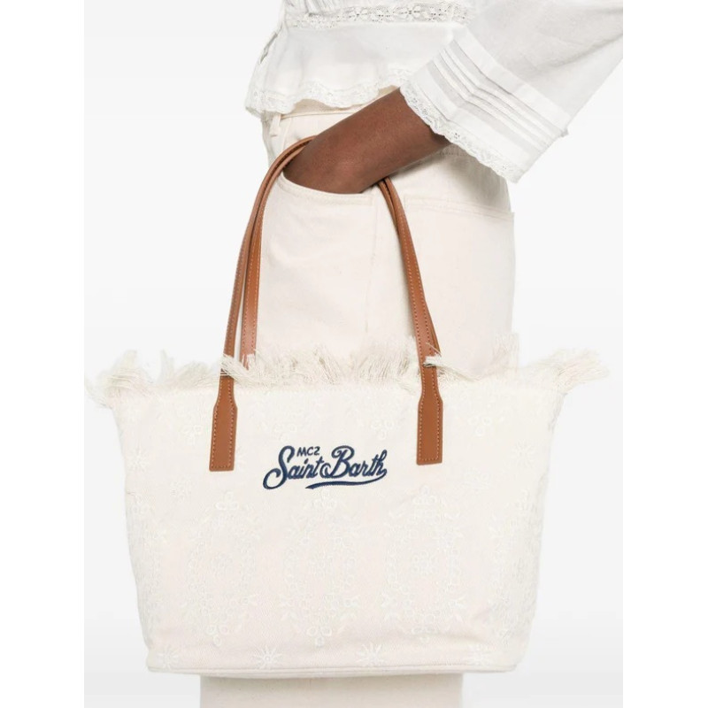 MC2 SAINT BARTH CITY BAG MID FRINGE-SHOULDER BAG-SANGALLO 10 EMB