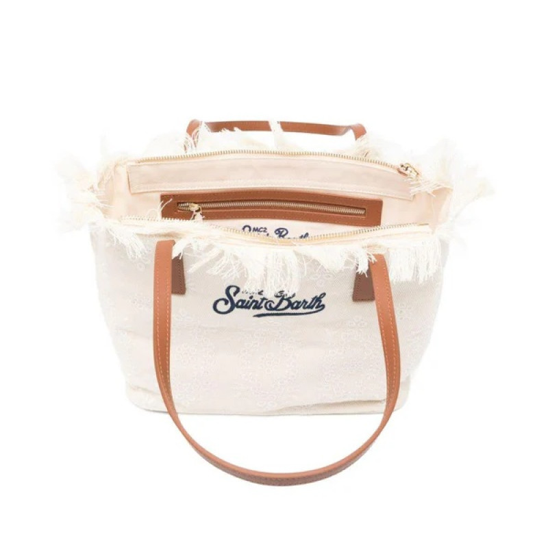 MC2 SAINT BARTH CITY BAG MID FRINGE-SHOULDER BAG-SANGALLO 10 EMB