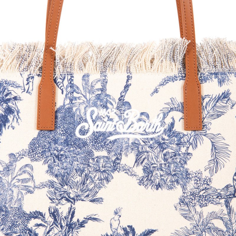 MC2 SAINT BARTH CITY BAG MID FRINGE-SHOULDER BAG-CANVAS JUNGLE