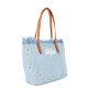 MC2 SAINT BARTH CITY BAG MID FRINGE-SHOULDER BAG-DENIM LIGHT FL