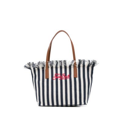 MC2 SAINT BARTH CITY BAG MID FRINGE-SHOULDER BAG-HB STRIPES 61 EMB