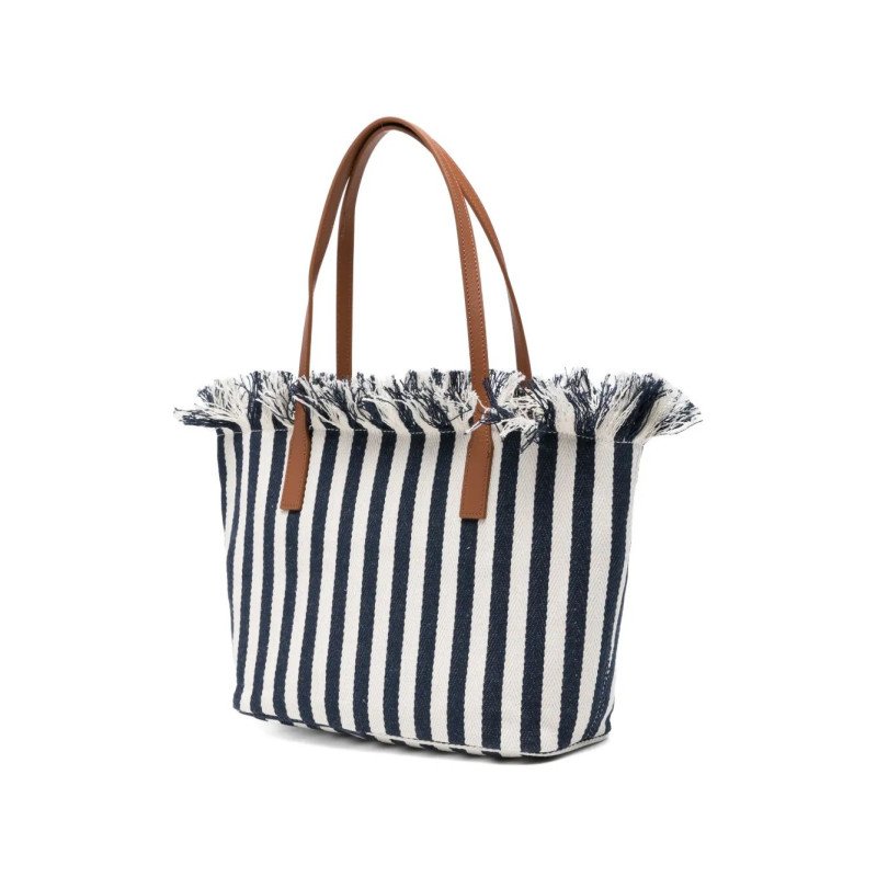 MC2 SAINT BARTH CITY BAG MID FRINGE-SHOULDER BAG-HB STRIPES 61 EMB