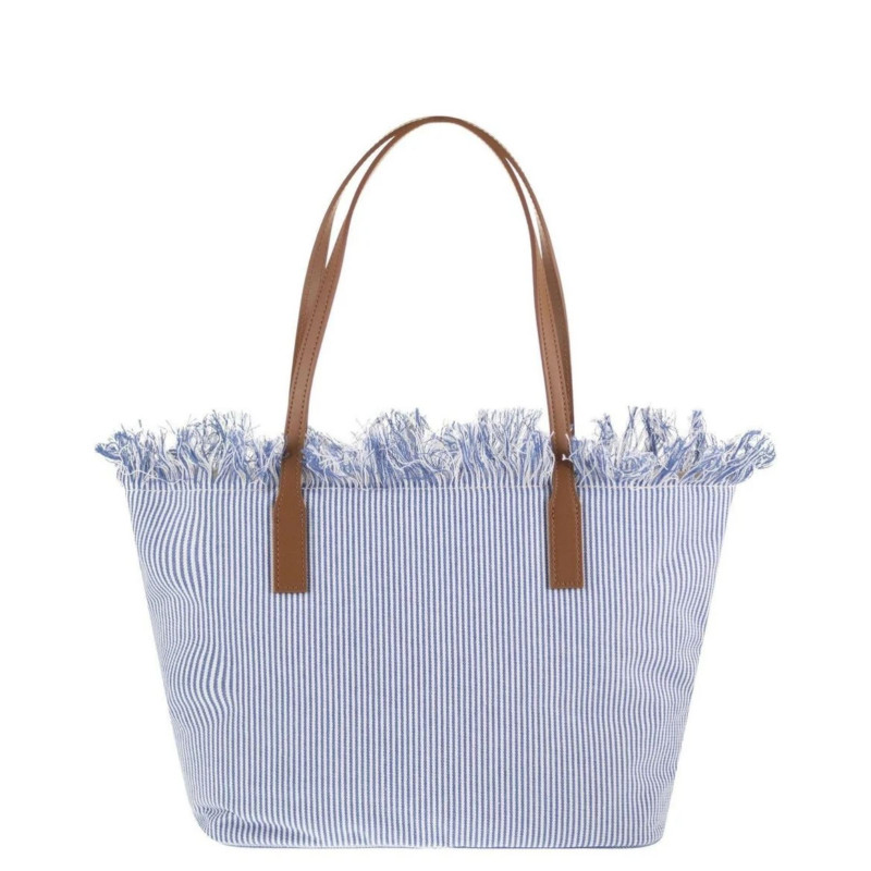 MC2 SAINT BARTH CITY BAG MID FRINGE-SHOULDER BAG-MICRO STRIPES V 1761 EMB