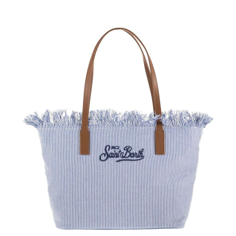 MC2 SAINT BARTH CITY BAG MID FRINGE-SHOULDER BAG-MICRO STRIPES V 1761 EMB