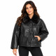 MC2 SAINT BARTH CLISIA FAUX LEATHER-WOMAN  JACKET-00 BLACK