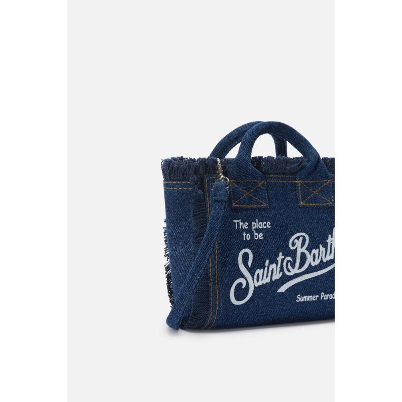 MC2 SAINT BARTH COLETTE-HAND BAG WITH STRAP-DENIM DARK