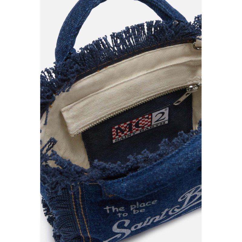 MC2 SAINT BARTH COLETTE-HAND BAG WITH STRAP-DENIM DARK