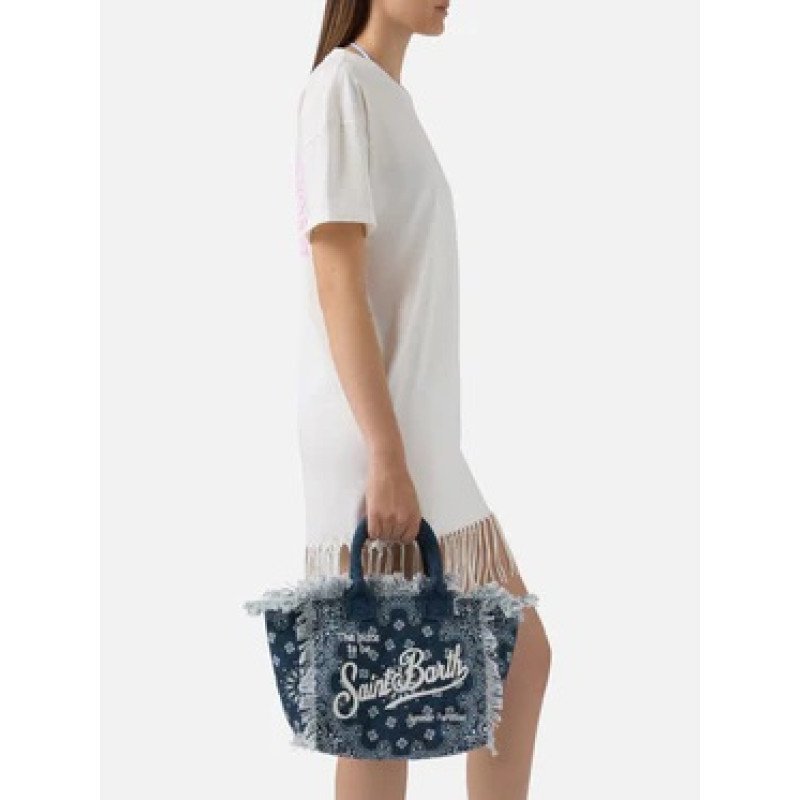 MC2 SAINT BARTH COLETTE-HAND BAG WITH STRAP-BANDANNA ROUND DEN