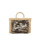 MC2 SAINT BARTH COLETTE STRAW N-STRAW BAG WITH HANDLE-ZEBRA 0010 EMB
