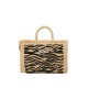 MC2 SAINT BARTH COLETTE STRAW N-STRAW BAG WITH HANDLE-ZEBRA 0010 EMB
