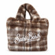 MC2 SAINT BARTH COLETTE SOFT FUR-HAND BAG WITH STRAP-TARTAN 181