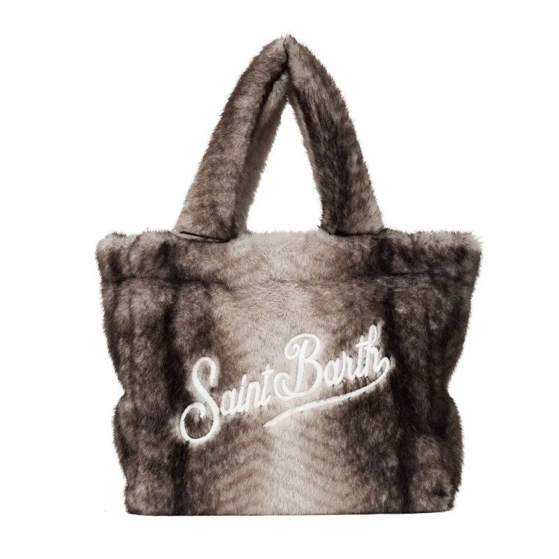 MC2 SAINT BARTH COLETTE SOFT FUR-HAND BAG WITH STRAP-FERRET 15M EMB