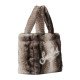MC2 SAINT BARTH COLETTE SOFT FUR-HAND BAG WITH STRAP-FERRET 15M EMB
