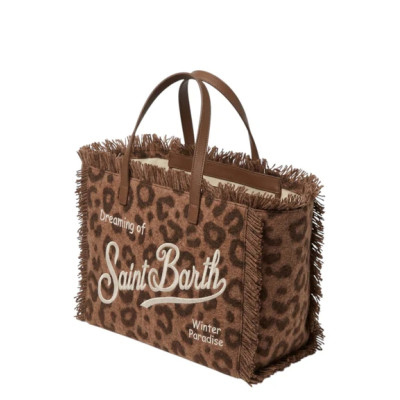MC2 SAINT BARTH COLETTE FELT N-HAND BAG WITH STRAP-MAXI LEOPARD MC2 SAINT BARTH COLETTE FELT N-HAND BAG WITH STRAP-MAXI LEOPARD