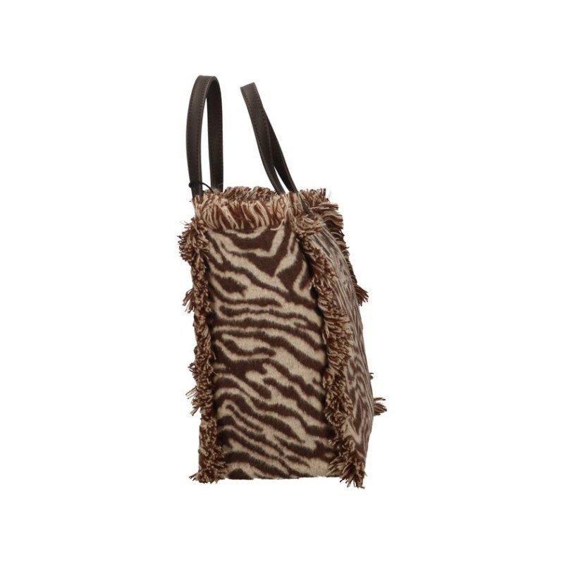 MC2 SAINT BARTH COLETTE FELT N-HAND BAG WITH STRAP-ZEBRA 1118 EMB