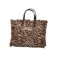 MC2 SAINT BARTH COLETTE FELT N-HAND BAG WITH STRAP-ZEBRA 1118 E