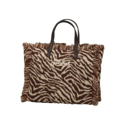 MC2 SAINT BARTH COLETTE FELT N-HAND BAG WITH STRAP-ZEBRA 1118 EMB