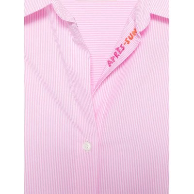 MC2 SAINT BARTH CRISTAL-LONG SLEEVE SHIRT-COTTON STRIPES MICRO V APRES 21 EMB