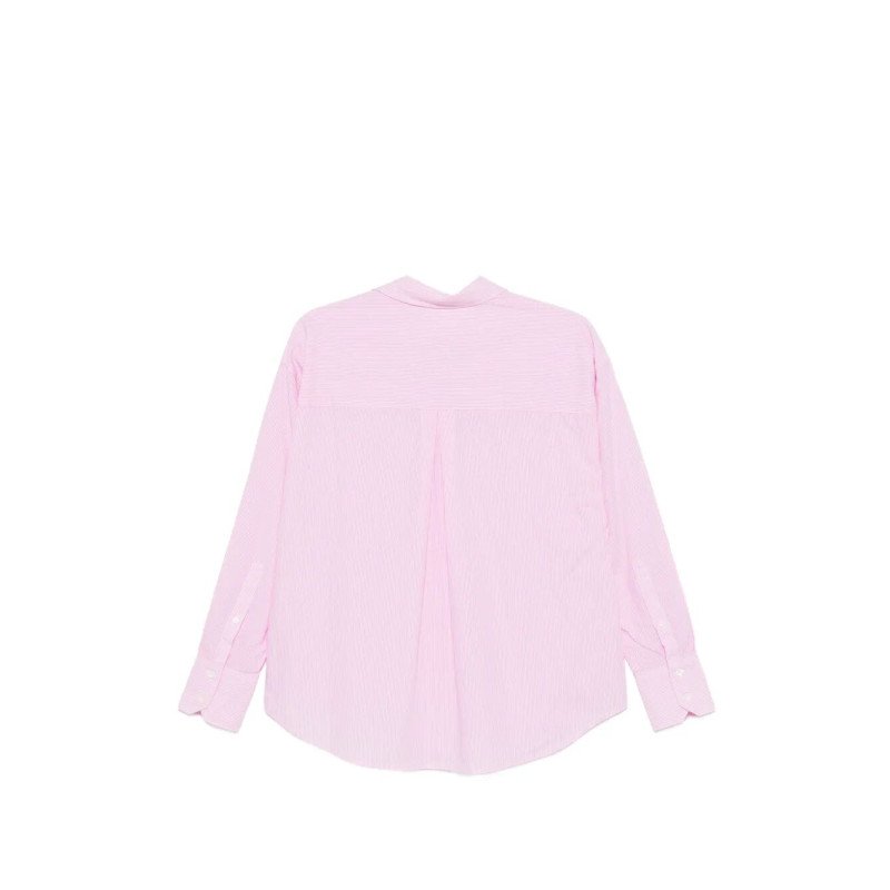 MC2 SAINT BARTH CRISTAL-LONG SLEEVE SHIRT-COTTON STRIPES MICRO V APRES 21 EMB