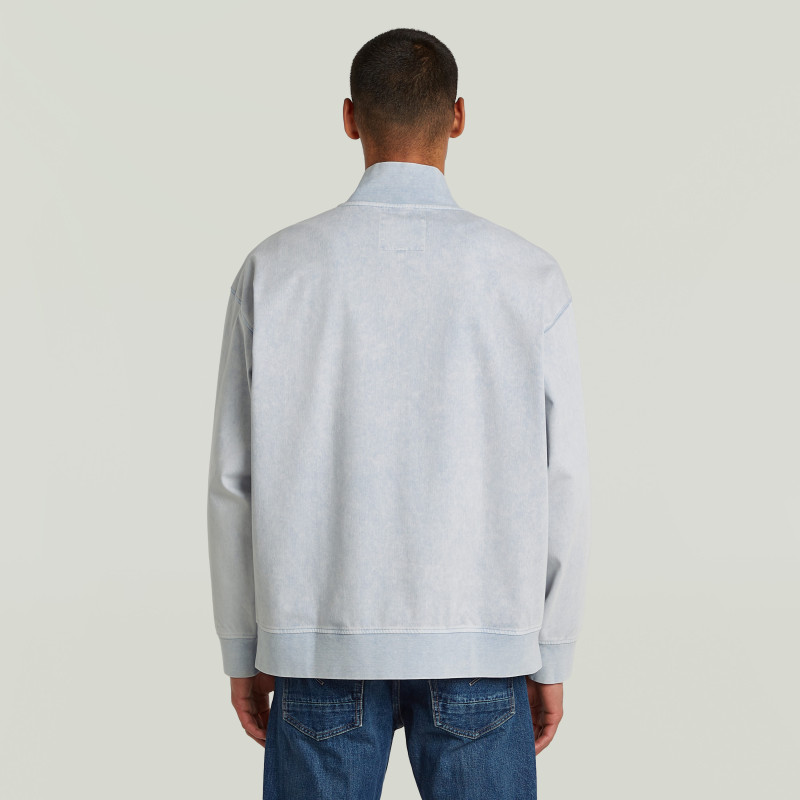 G-STAR Washed hb relaxed half zip sw