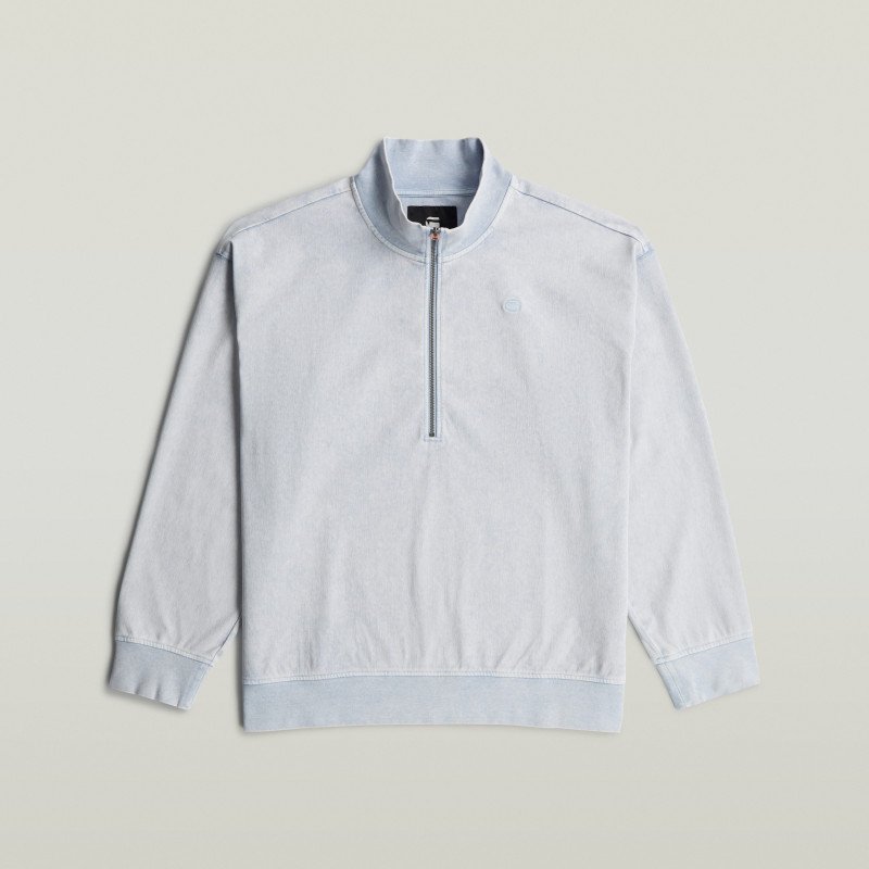 G-STAR Washed hb relaxed half zip sw