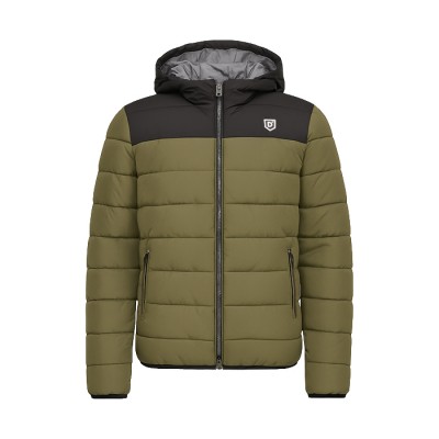 DENIMIND  SLIM PUFFER  JACKET 903 OLIVE - BLK