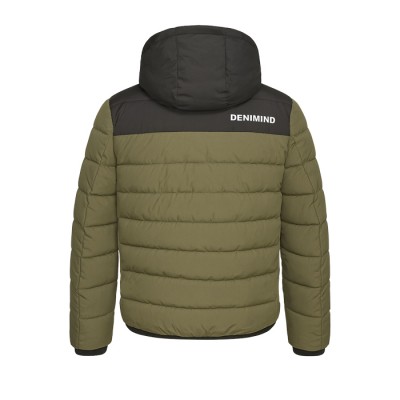 DENIMIND  SLIM PUFFER  JACKET 903 OLIVE - BLK